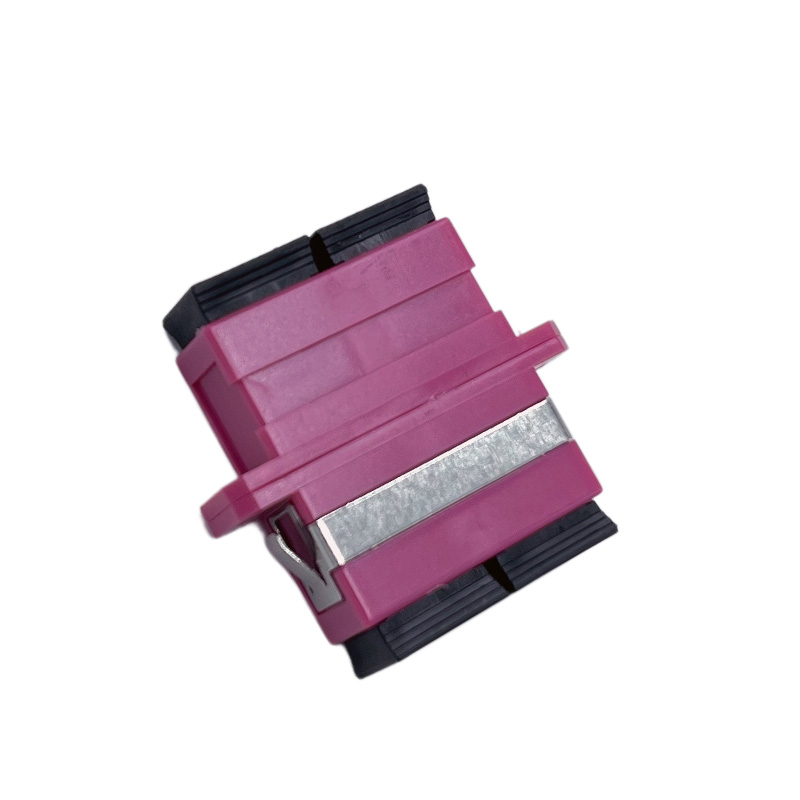 Adaptateur Rose SC Duplex APC Monomode - Ferrule Métal