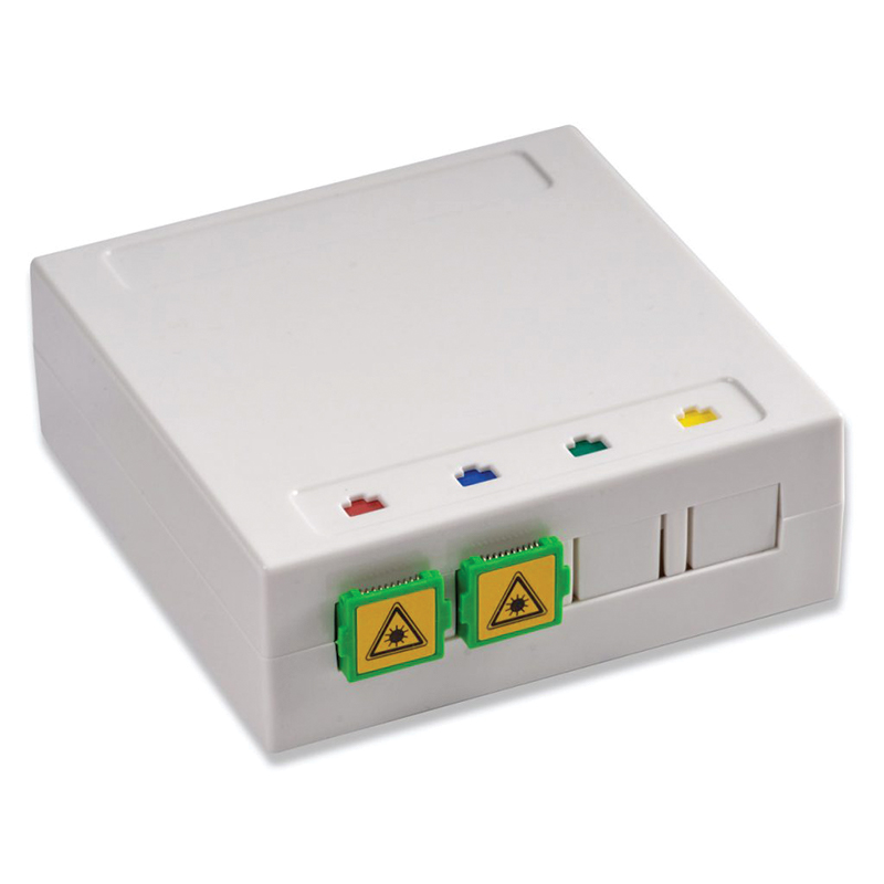 Boitier PTO équipé 2 trav. SC APC simplex + pigtails B/R 1m RAIL DIN