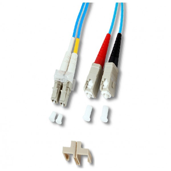 Cordon FO Duplex multimode 50/125 - OM4 - SC/LC - 1m
