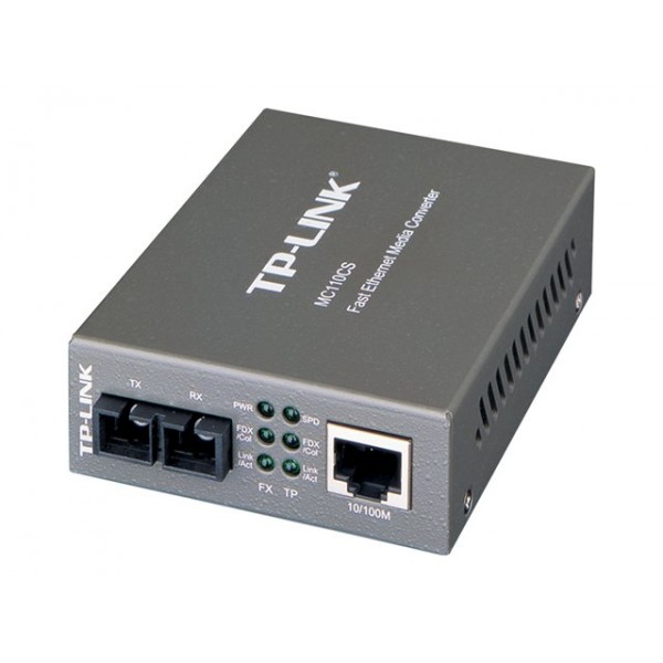 TP-LINK Transceiver RJ45 10/100 Fibre Optique monomode SC - MC110CS