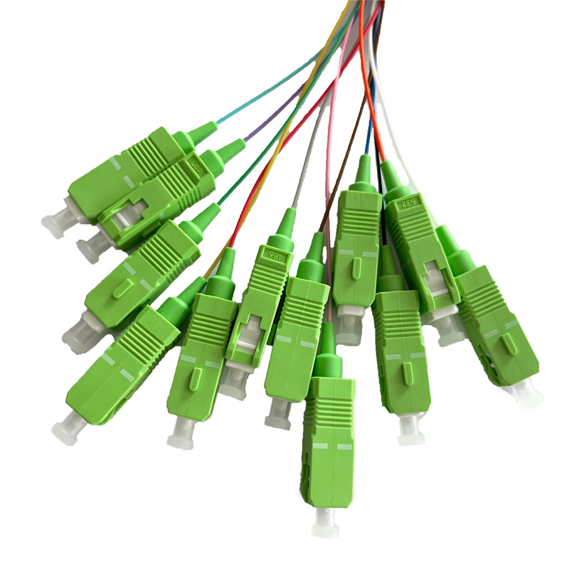 Pigtail SC APC Monomode 9/125 - 1m - lot de 12 couleurs