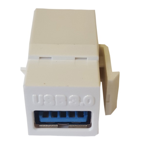 Keystone plastique blanc USB3.0 type A F/F - NPR