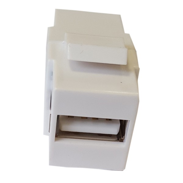 Keystone plastique blanc USB2.0 type AB F/F - NPR