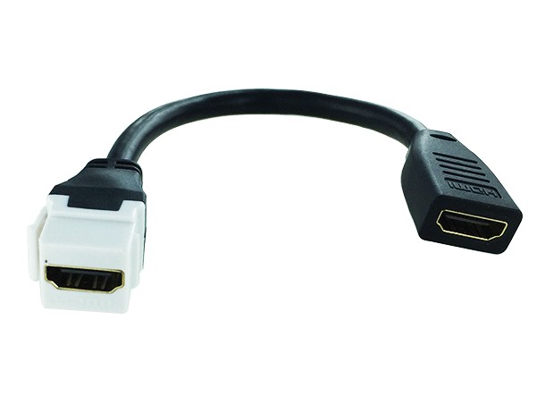 Keystone plastique blanc HDMI 1.4  type A F/F - 20cm - NPR