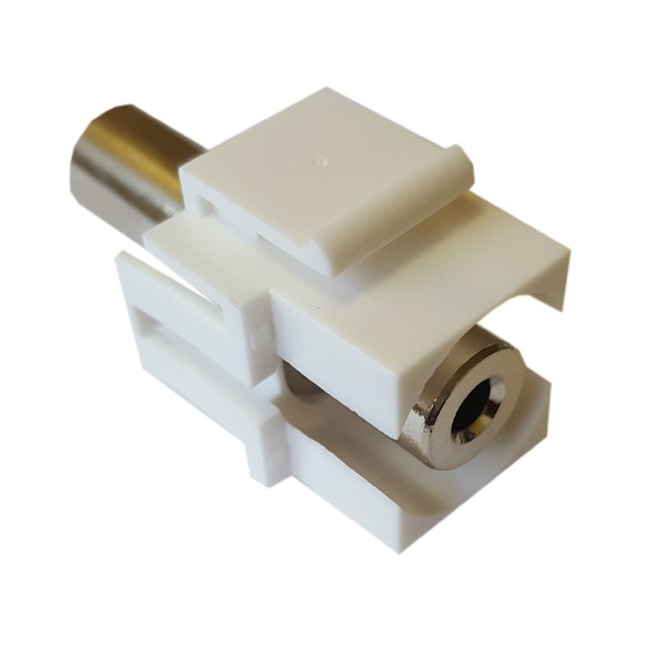 Keystone plastique blanc Jack 3.5mm audio F/F - NPR