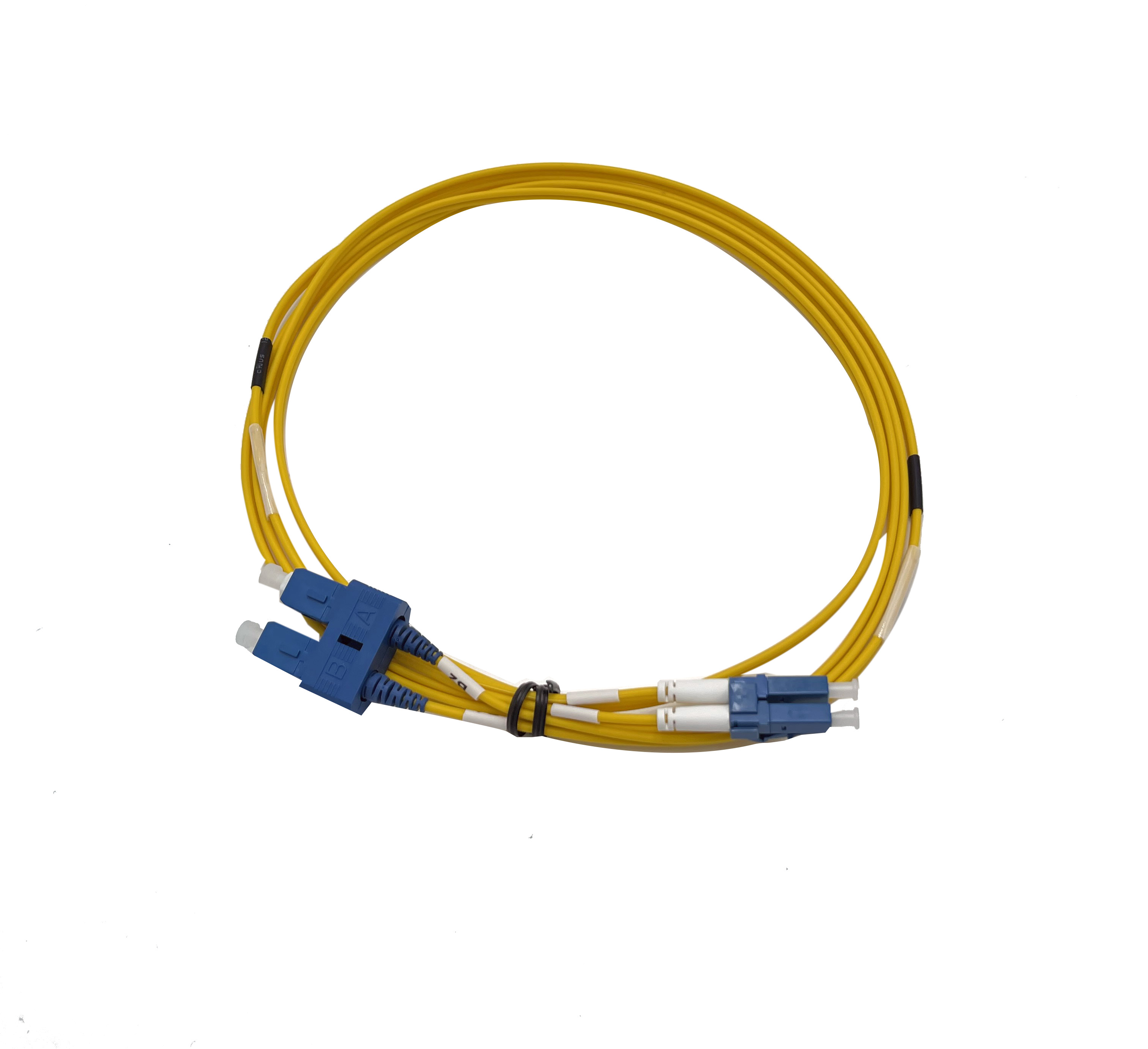 Cordon FO Duplex monomode 9/125 LC / SC - 50m - Short Boots