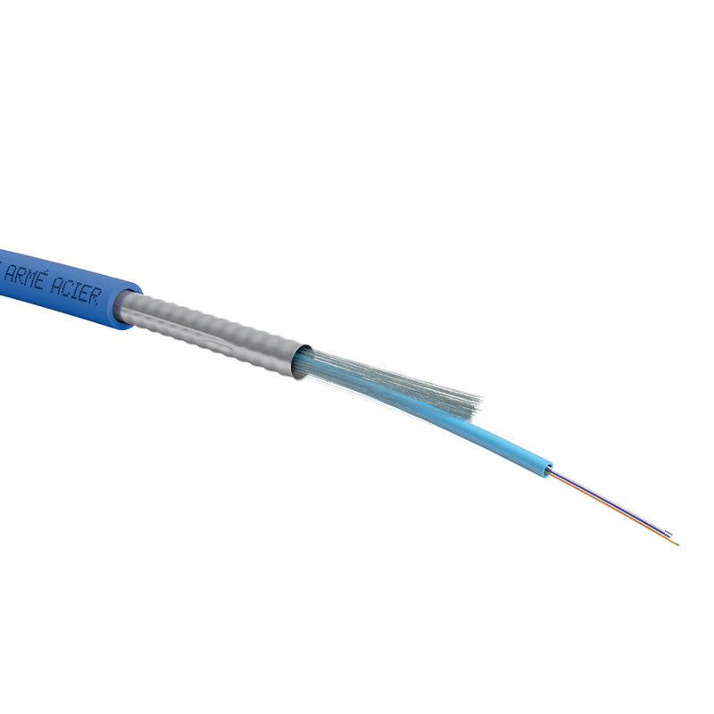 HSD - Câble structure libre 250µm 24 brins - OM4 - Acier - LSZH - Dca