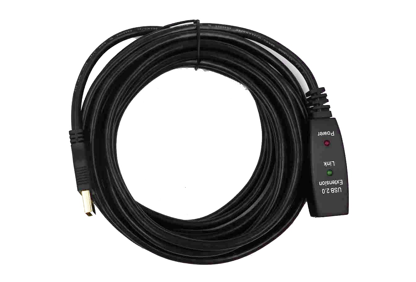 Rallonge amplifiée USB2.0 AA M/F – 5m (option alim secteur possible)