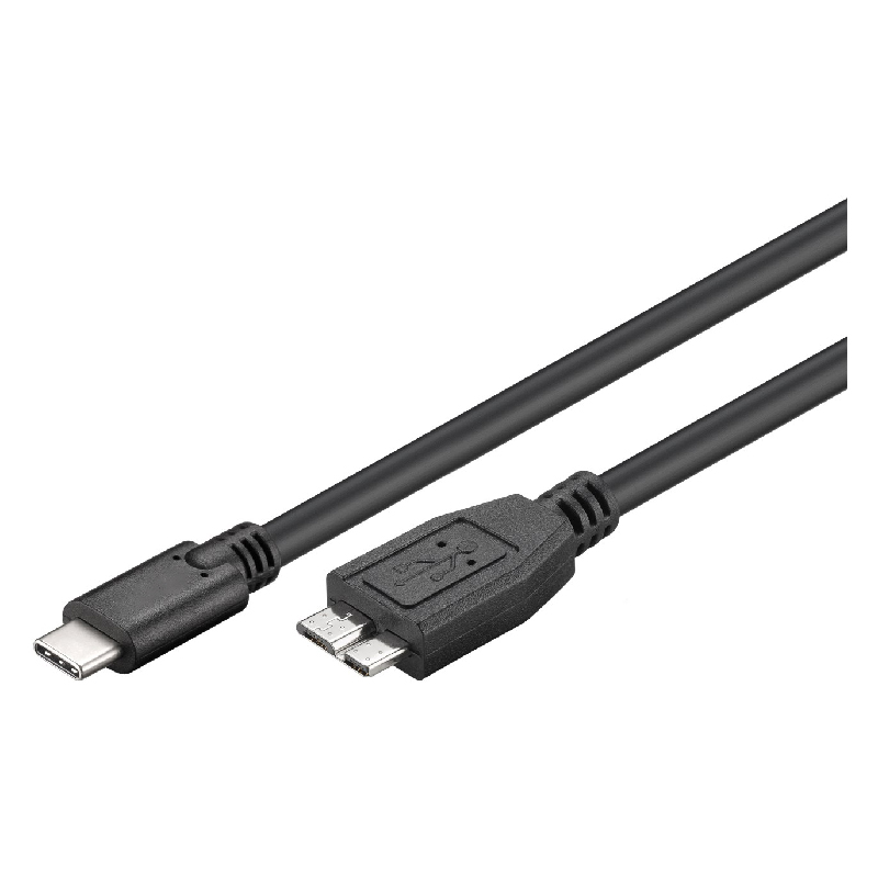 Câble USB-C™ vers Micro-B 3.0 noir - 15W - 1m - 2090683 • Neklan