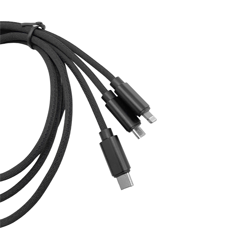 Cordon pieuvre USB A vers Lightning/micro-USB/USB-C M/M 4W - 1.2m NPR