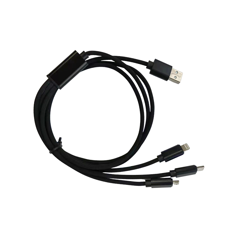 Cordon pieuvre USB A vers Lightning/micro-USB/USB-C M/M 4W - 1.2m NPR