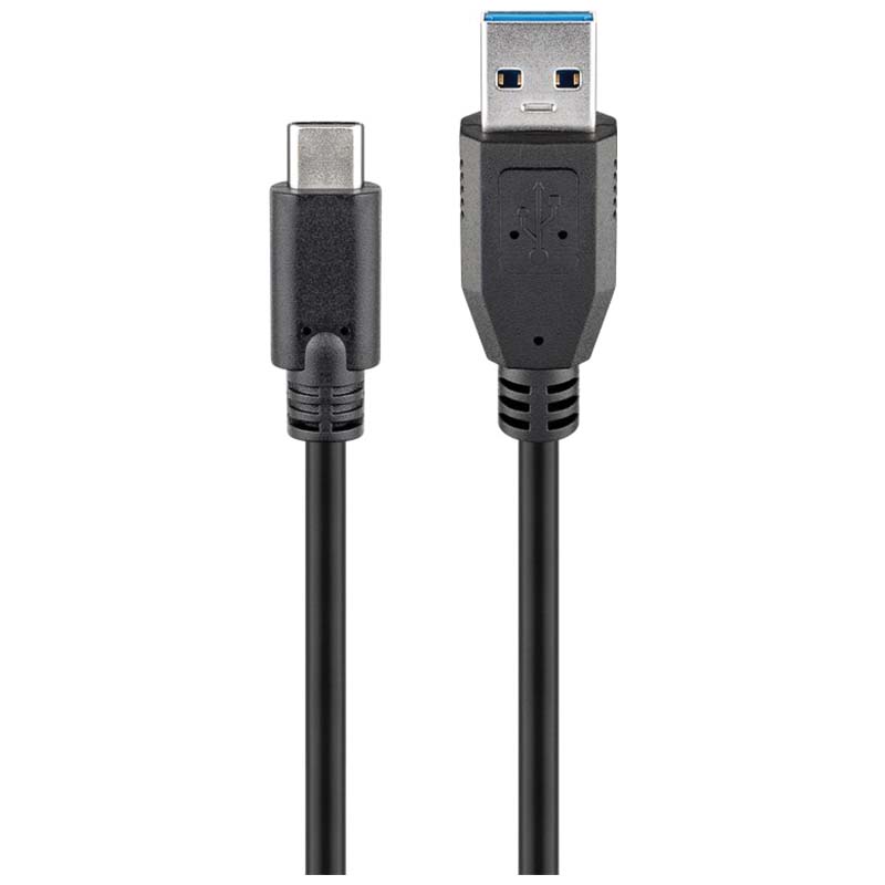 Câble USB-C vers USB-C coudé 2m noir