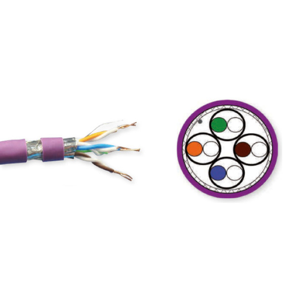 HSD - Câble CAT.7 S/FTP 2x4paires LSZH en touret de 500m