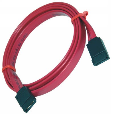 Cordon SATA 3 droit / droit avec Verrouillage - Jaune - 1m EOL