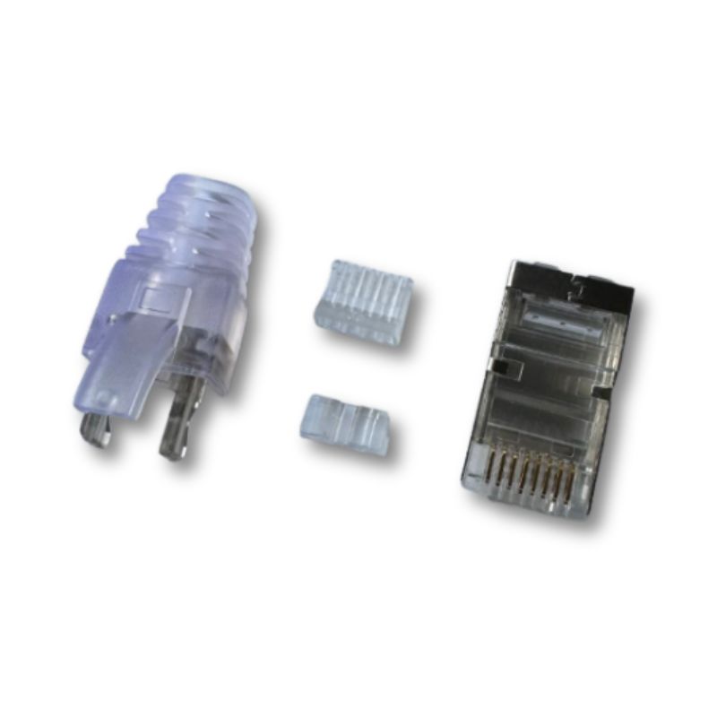 HSD - Connecteur Cat.6A blindé 50PCS + manchon translucide 50PCS