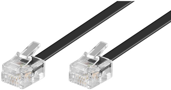 Cordon RJ11 noir - 3m
