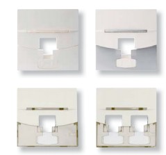 CORNING 3M - Face avant affleurante 45x45 - 1RJ45 blanc - 120pcs NPR