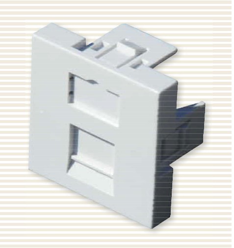 HSD - Plastron droit 45x45 - 1 port RJ45