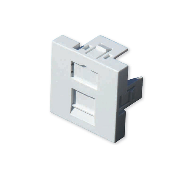 HSD - Plastron droit 45x45 - 1 port RJ45 (pour connecteur zamac)