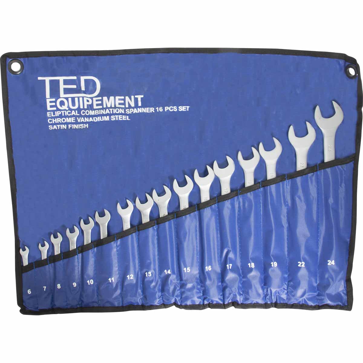 Jeu de 16 clefs mixtes chrome TED - Ø6-24mm