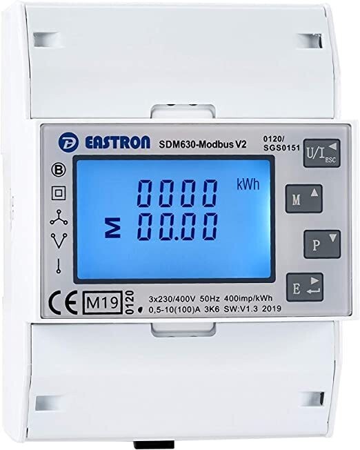 Module Smartcharging–SDM630 MODBUS Triphasé pr borne de recharge<100A