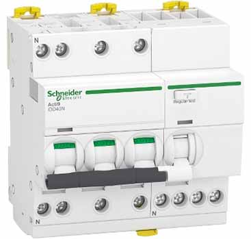 Disjoncteur différentiel 40A 3P+N - 30mA type Asi - Courbe C