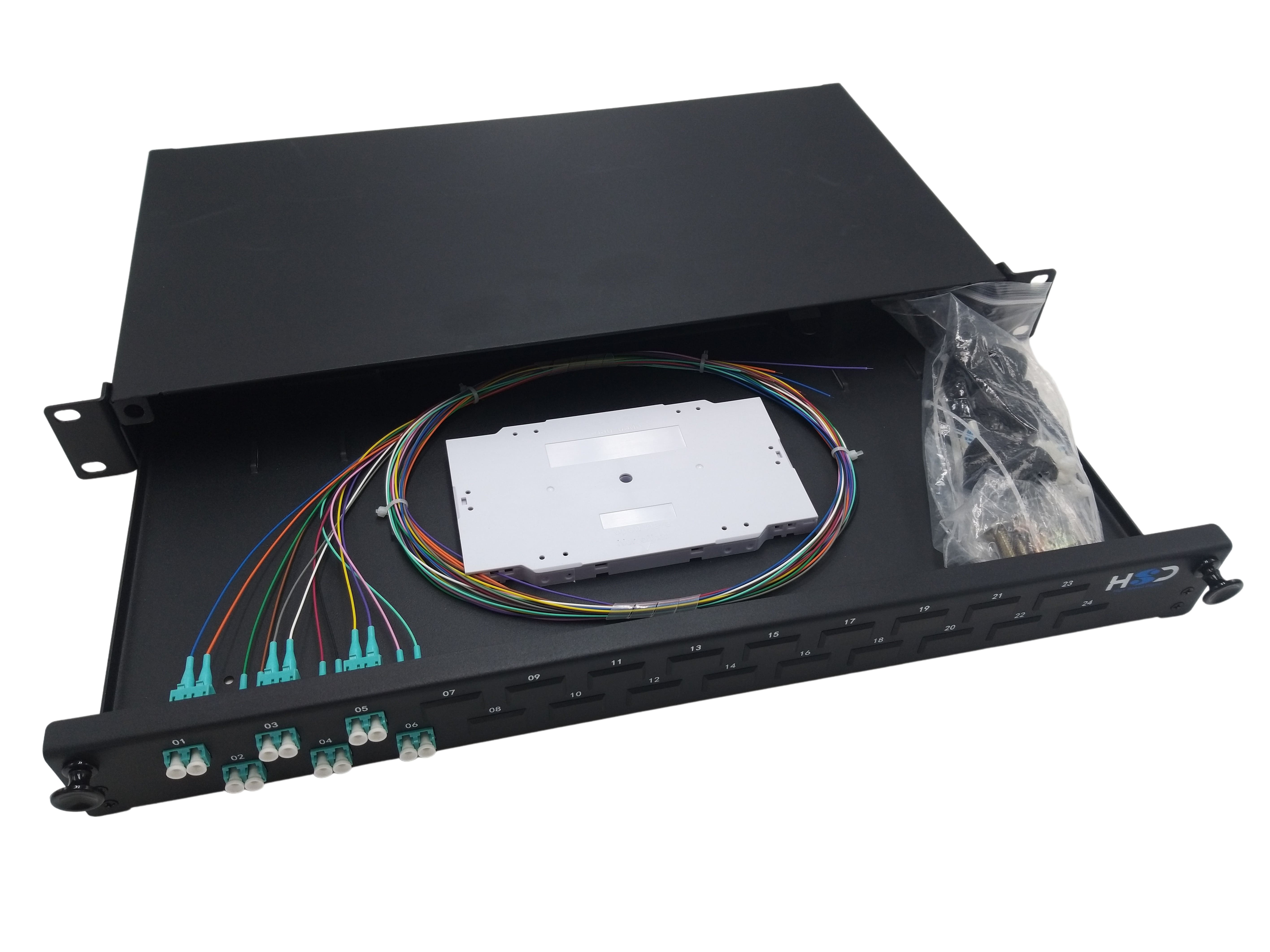 HSD v2 - Tiroir optique 24 LC Dx OM4 équipé de 6T LC Dx & 12P