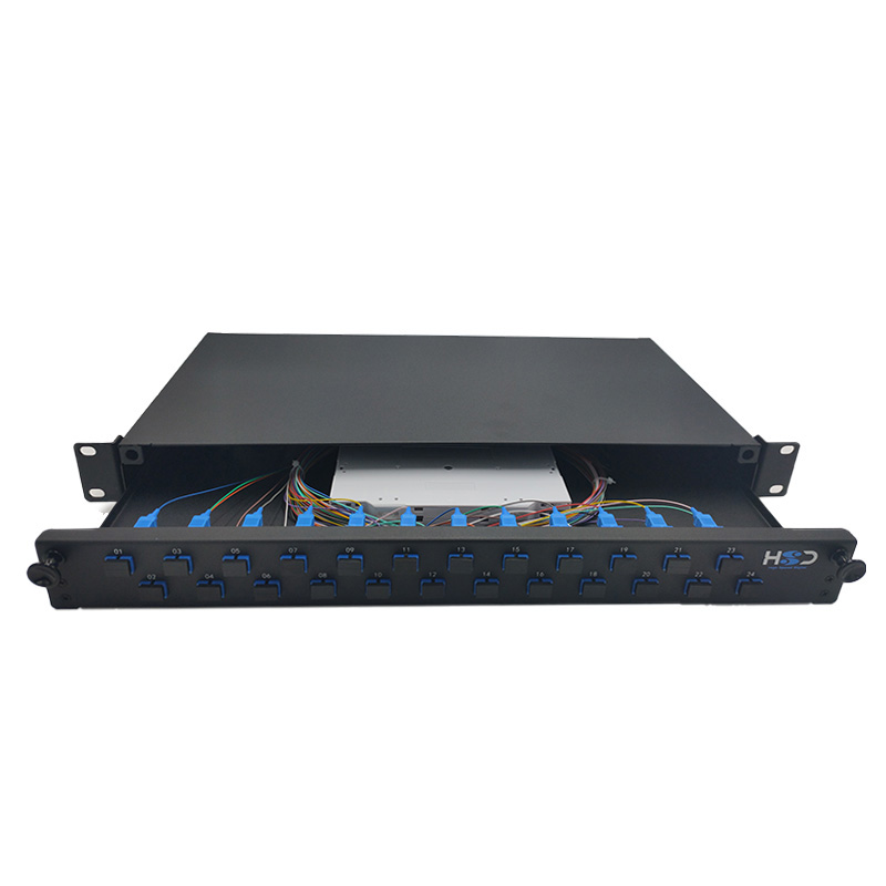 HSD v2 - Tiroir optique 24 SC Sx OS2 équipé de 24T SC Sx & 24P