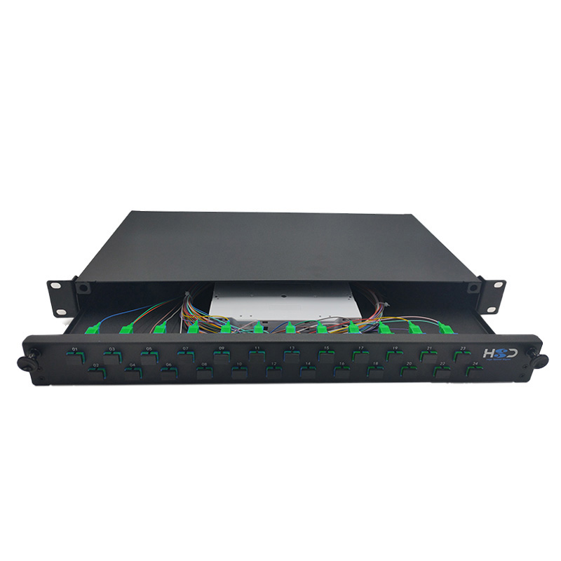 HSD v2 - Tiroir optique 24 SC Sx OS2 équipé de 24T SCAPC Sx & 24P