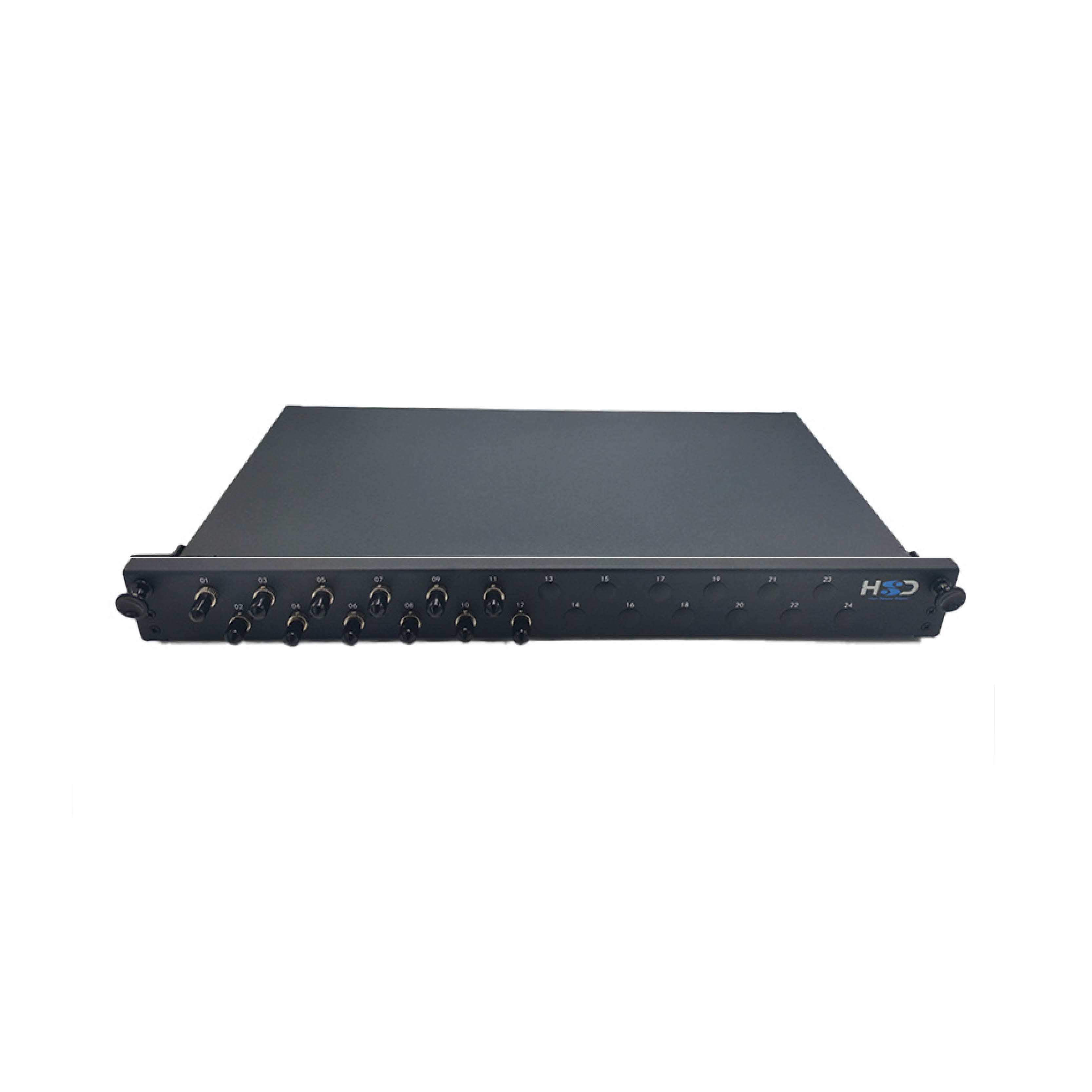 HSD v2 - Tiroir optique 24 ST Sx OM3 équipé de 12T ST Sx & 12P