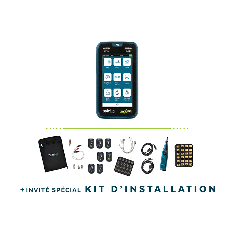 SOFTING - LinkXpert M3 Testeur Câbles Ethernet + KIT installation
