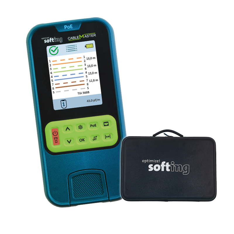 SOFTING - KIT PoE Cable Master Testeur câblage+piles chargeur Lithium