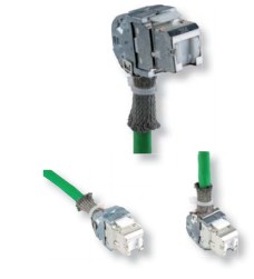 CORNING 3M - Embase RJ45 C6A STP Blindé - 1 sortie droite - lot 8 pcs