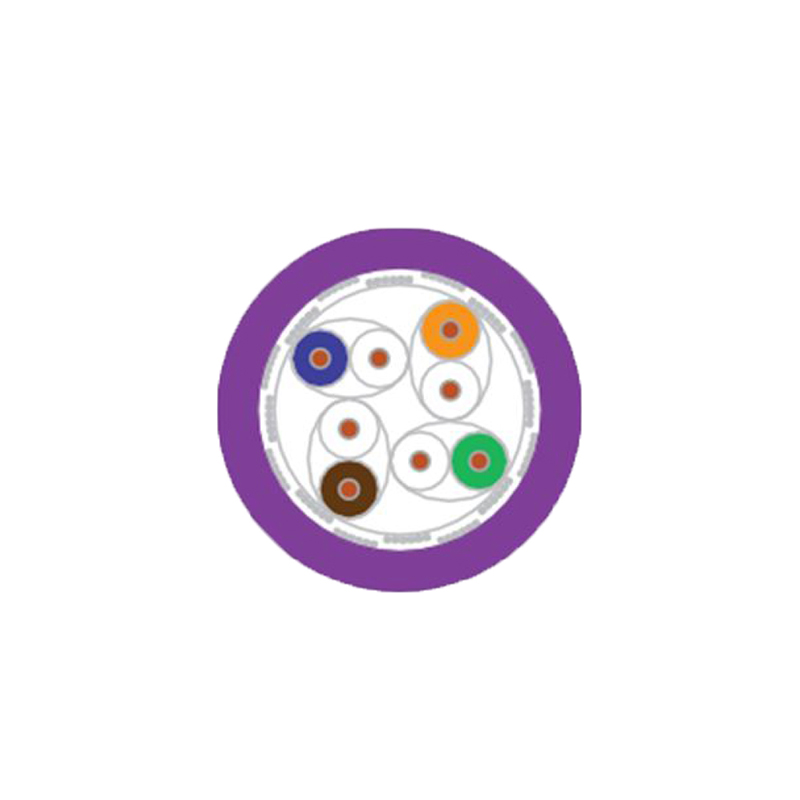 HsD - Câble monobrin - Cat7 S/FTP - 4 paires LSZH Dca violet 500m NPR
