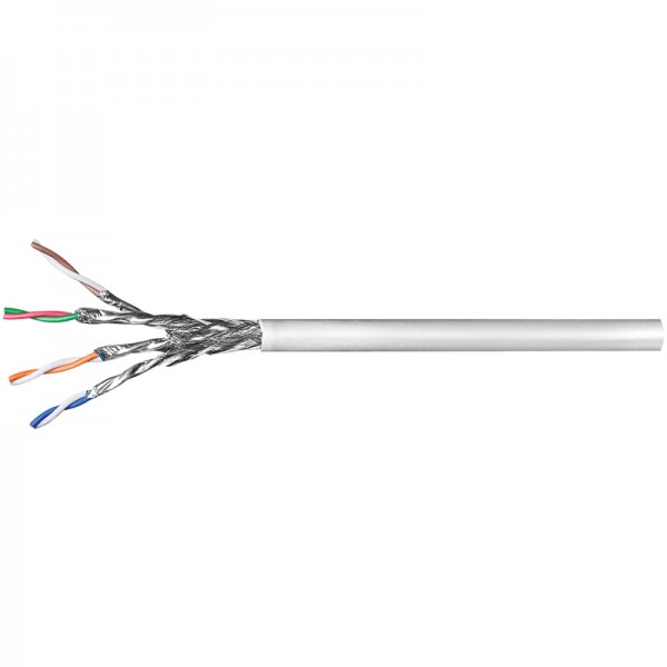 UPTEC - Câble monobrin - Cat6 S/FTP - 4 paires gris - 305m