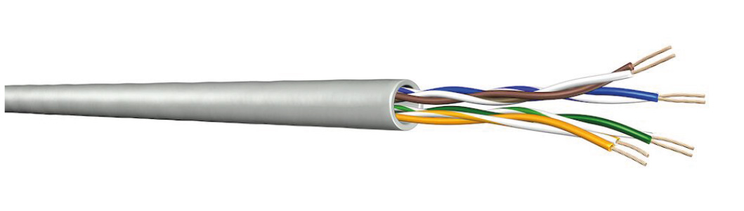 DRAKA - Câble multibrin - Cat6 U/FTP - 4 paires gris - 500m
