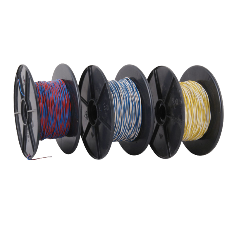 Jarretière Téléphonique 5/10ème Blanc / Bleu - 100m