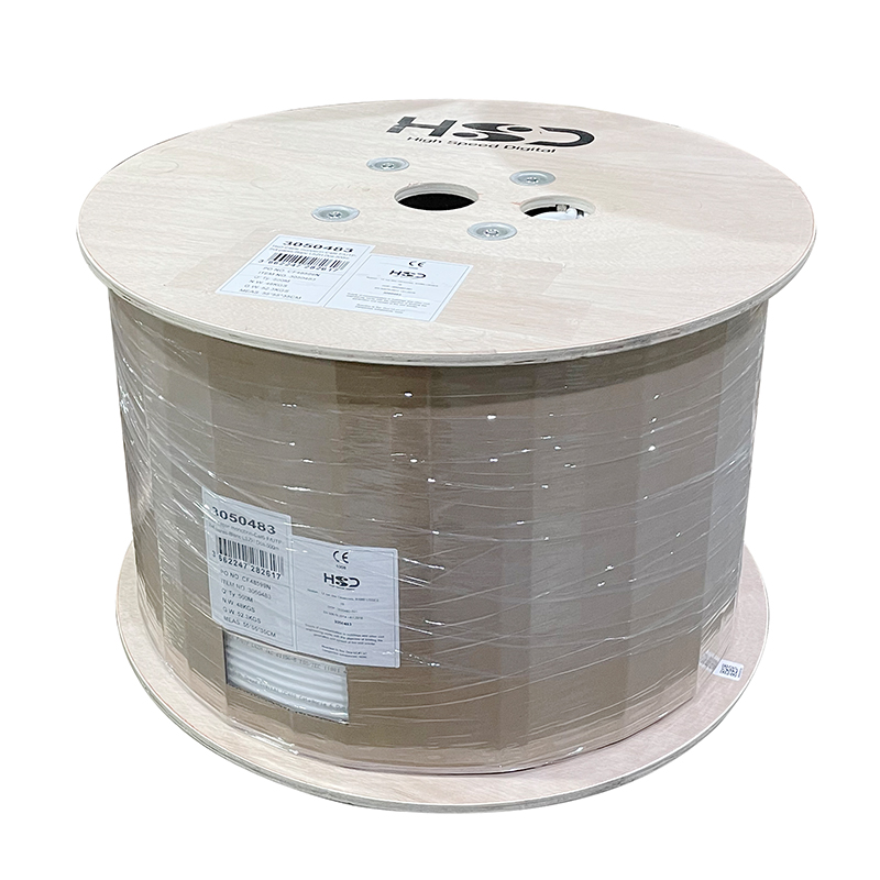 HsD - Câble monobrin - Cat6 F/UTP - 2x4 paires blanc LSZH Dca - 500m