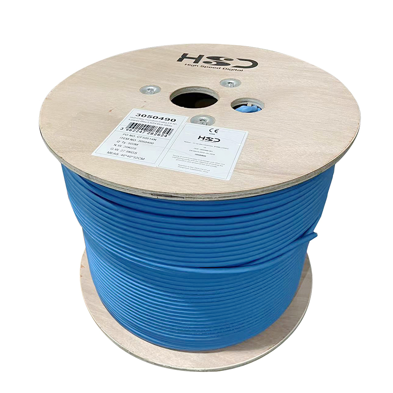 HsD - Câble monobrin - Cat6a F/FTP - 4 paires bleu LSZH Dca - 500m