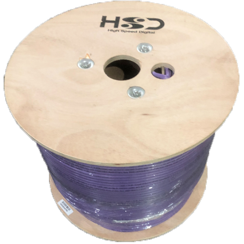 HsD - Câble monobrin - Cat7 S/FTP - 4 paires violet LSZH Dca - 500m