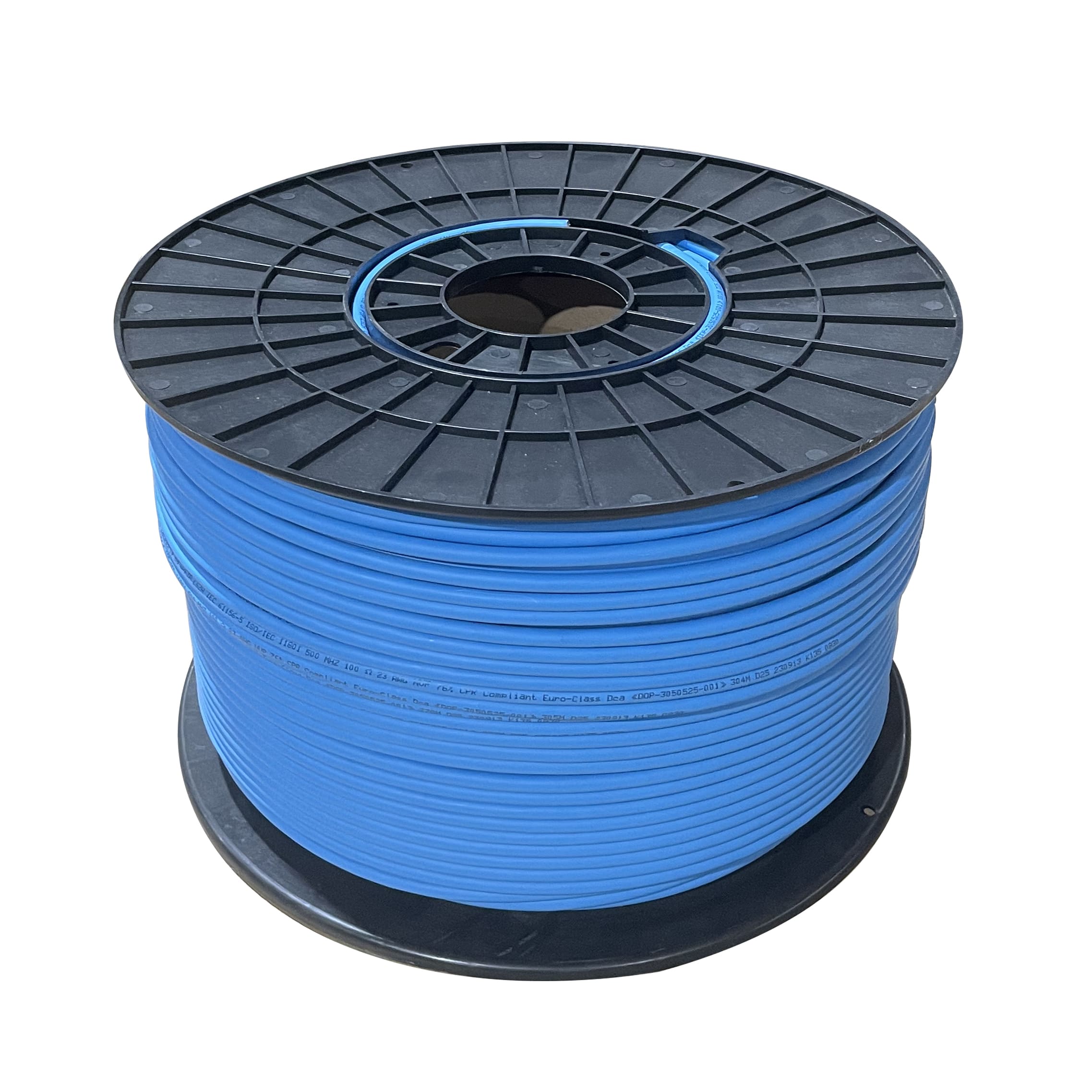 HsD - Câble monobrin - Cat6a U/FTP - 4 paires bleu LSZH Dca - 305m