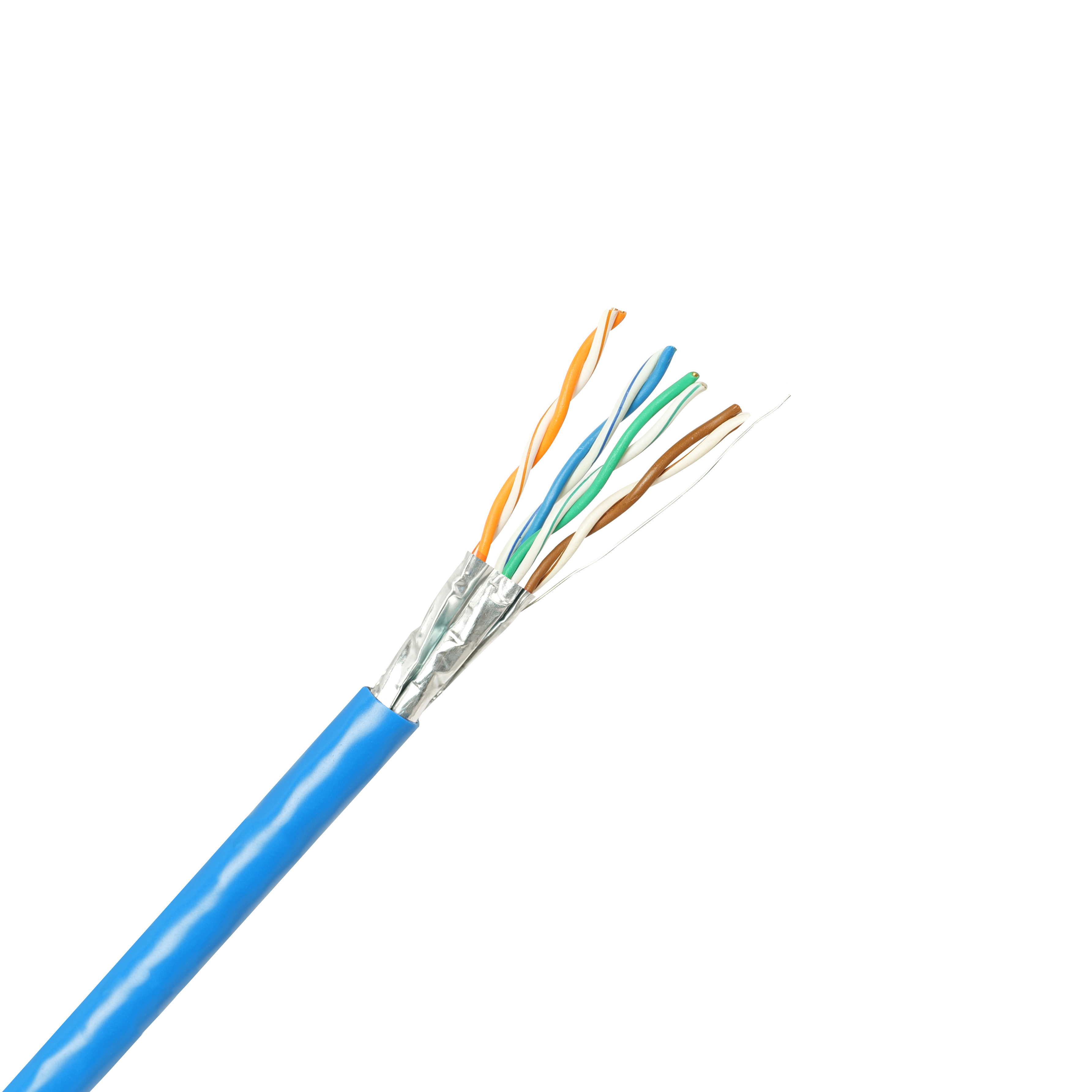 HsD - Câble monobrin - Cat6a U/FTP - 4 paires bleu LSZH Dca - 305m