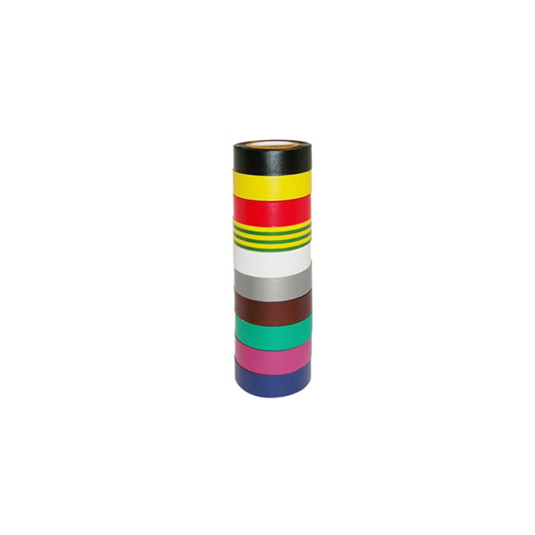 Lot de 10 rouleaux de ruban adhésif électrique PVC 15x10 - Multicolor