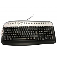 Clavier Arabe Qwerty 105 touches USB&PS/2 - Blanc - EOL