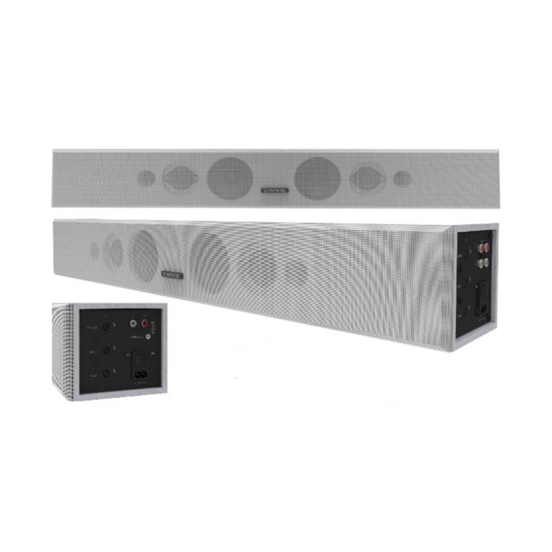 Barre de son EMPIRE 60W RMS-Auto Off/2 entrées/Basse & Aigu-Blanc