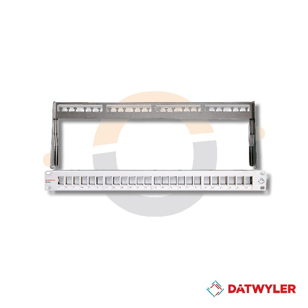 Panneau KS 24x, 19, 1U, VIDE pour 24 x RJ45 Blindé, RAL 9005 NOIR EOL