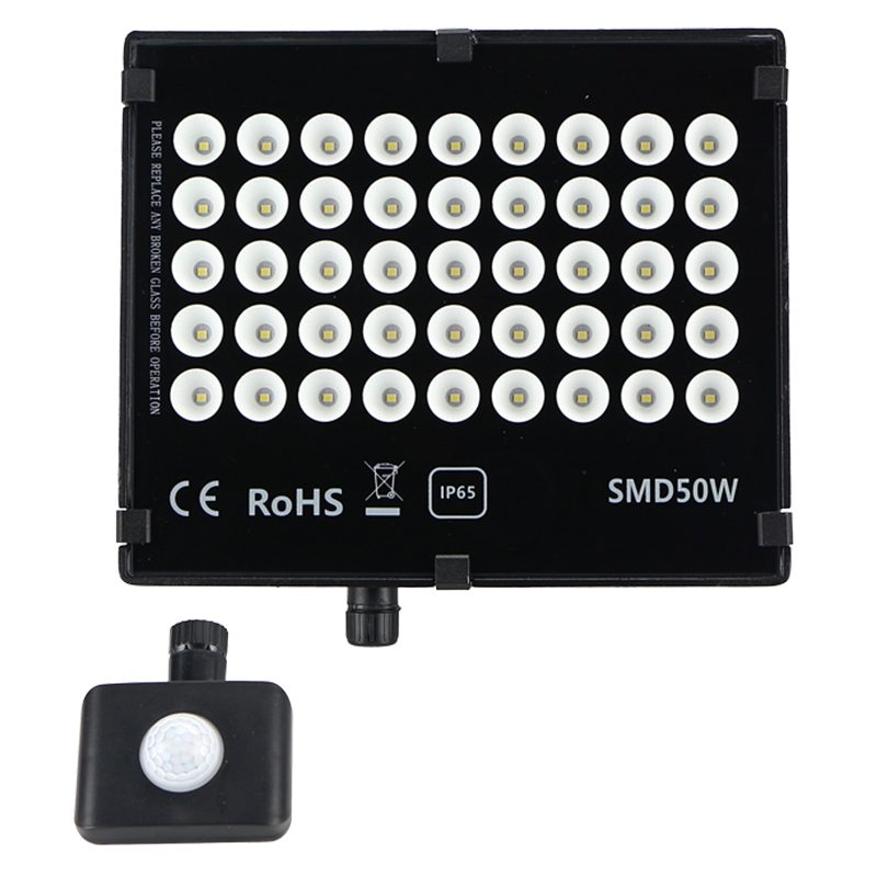 Projecteur LED PROLAMP® extra plat "HAWAI" 50W - 3000°K - Noir