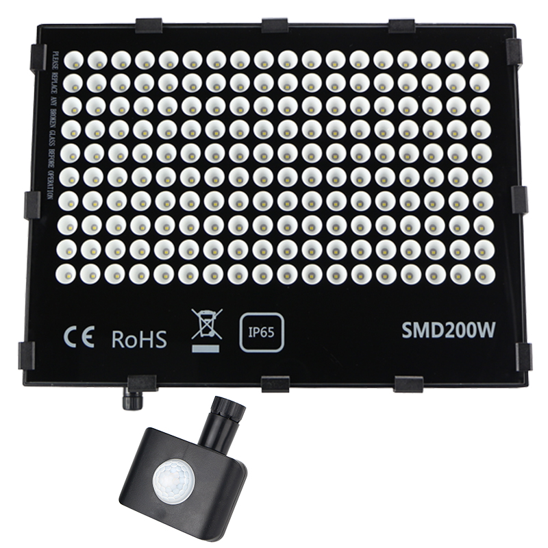 Projecteur LED PROLAMP® extra plat "HAWAI" 200W - 4000°K - Noir