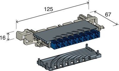 Module à coup. à canaux 8p - bleu ressort  (câbl.lat) RCP - 3M