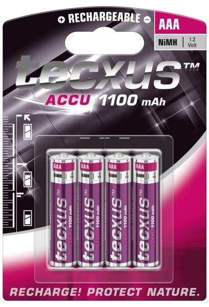 Batteries Ni MH professionnelles LR3 - 1,2V - 1100 mAh - par 4